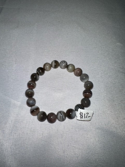 Banded Agate 10mm Stretch bracelet