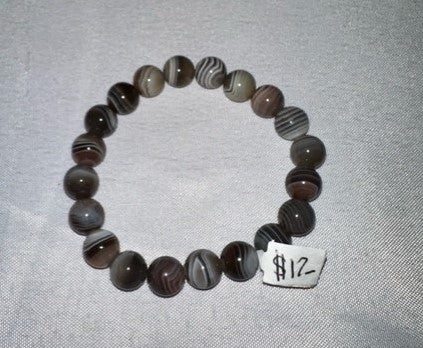 Banded Agate 10mm Stretch bracelet