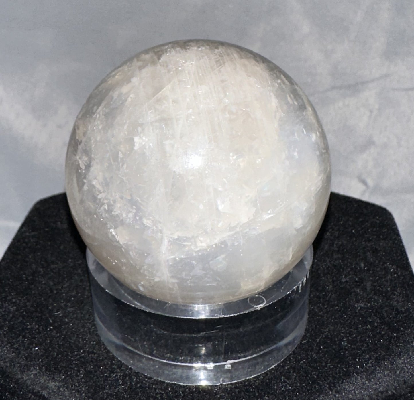 Blue rose quartz sphere