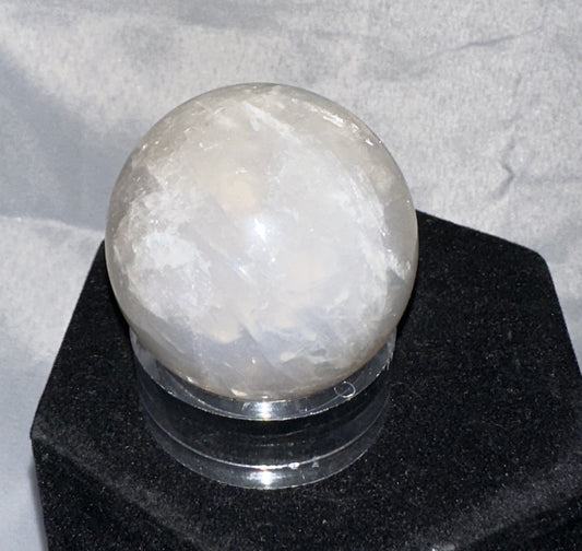 Blue rose quartz sphere