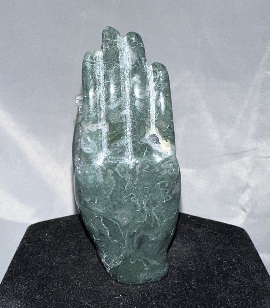 Moss agate hand carving